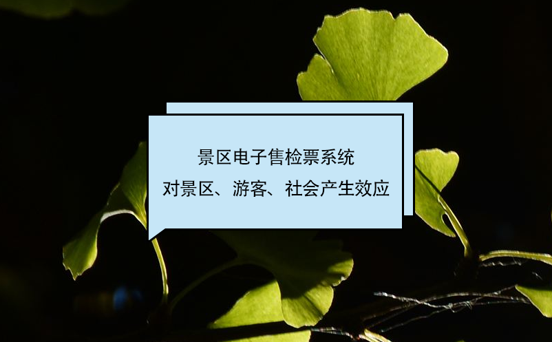 景區(qū)電子售檢票系統(tǒng)對景區(qū)、游客、社會產(chǎn)生效應(yīng)