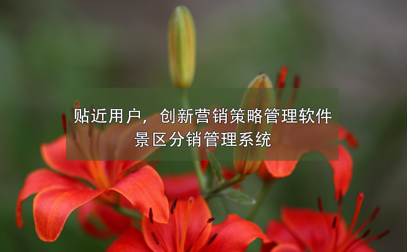 貼近用戶，創(chuàng)新營(yíng)銷策略管理軟件---景區(qū)分銷管理系統(tǒng)