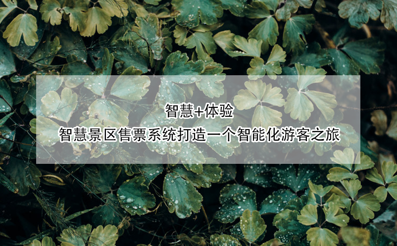 智慧+體驗,智慧景區(qū)售票系統(tǒng)打造一個智能化游客之旅